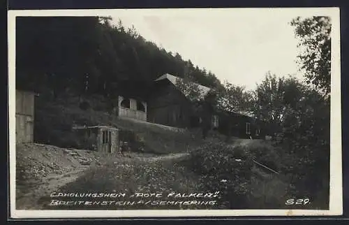 AK Breitenstein a. Semmering, Blick auf das Erholungsheim Rote Falken