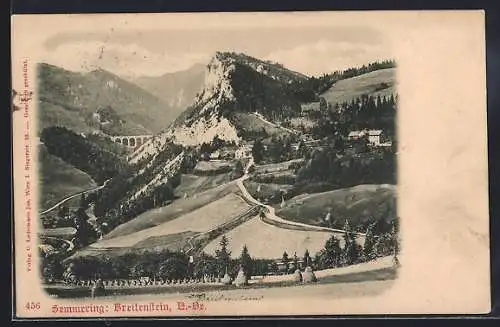 AK Breitenstein /Semmering, Ortsansicht mit Viadukt