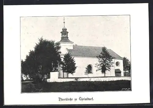AK Christdorf, Blick auf die Pfarrkirche