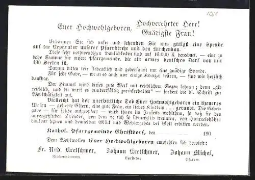 AK Christdorf, Blick auf die Pfarrkirche