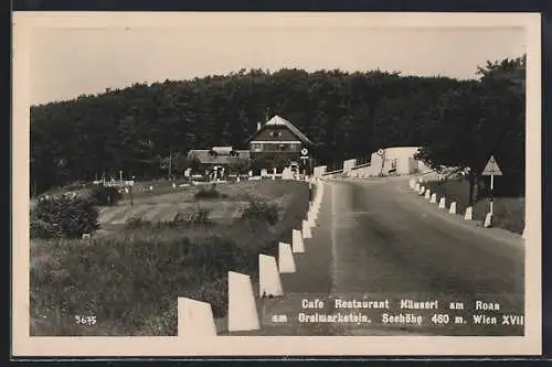 AK Wien, Am Dreimarkstein, Restaurant und Cafe Häuserl am Roan