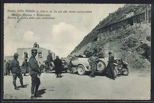 AK Passo dello Stelvio, Refugio Alpino e Ristorante