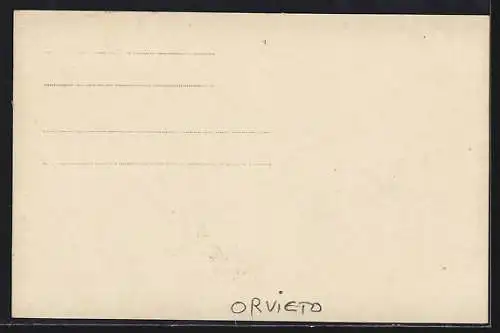 AK Orvieto, Ortsansicht an den Steilklippen