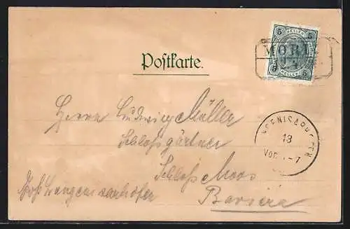Lithographie Bozen /Tirol, Gasthaus Batzenhäusl, Innenansicht der Künstler- und Dichterstube