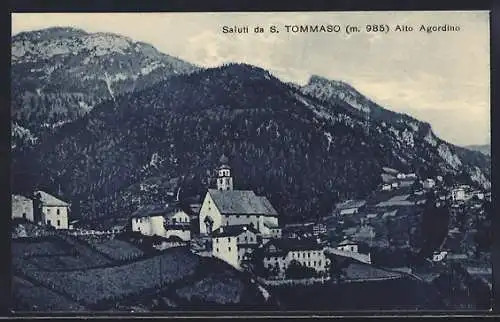 AK S. Tommaso, Ortsansicht gegen die Berge
