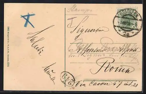 AK Bruneck, Partie am Ufer der Rienz