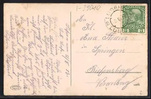 AK Borgo, Ortsansicht mit Bergen