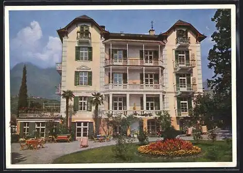 AK Meran, Hotel Garni Leichterhof, Bes. Fam. Adolf Kofler