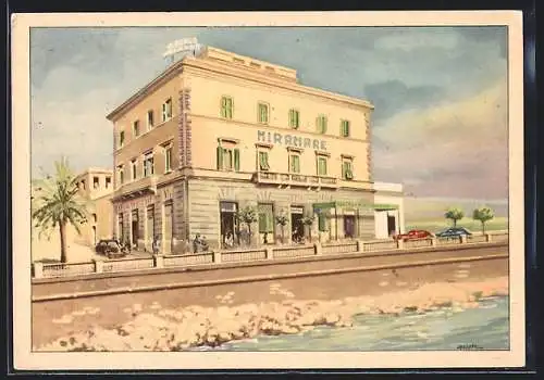 Künstler-AK Civitavecchia, Albergo-Ristorante Miramare, Propr. Cav. A. Ricotti
