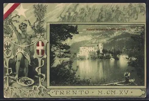 AK Trento, Dintorni del Castel di Toblino col Lago