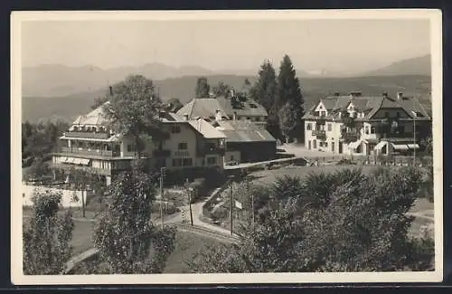 AK Soprabolzano sul Renòn, Parte col l`Hôtel verso Alpi Centrali