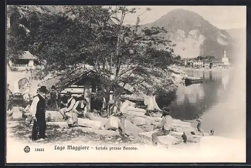 AK Baveno, Feriolo presso Baveno, Steinmetze am Lago Maggiore