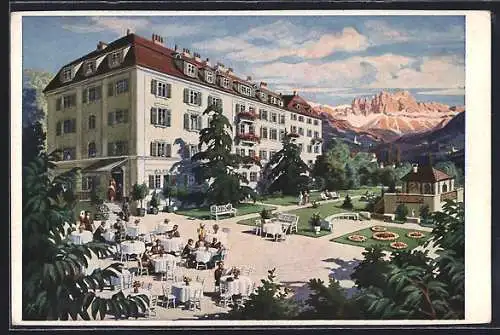 Künstler-AK Bolzano, Hotel Luna von A. Mayr