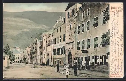 AK Brixen, Strassenpartie Grosser Graben