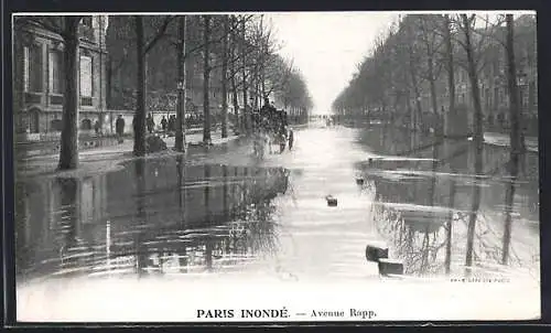 AK Paris, Avenue Rapp inondée lors de l`inondation