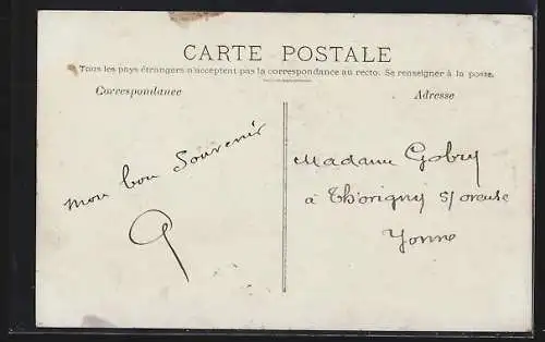 AK Paris, Pont des Saints-Pères lors des inondations de 1910 et récupération des épaves