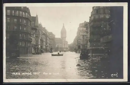 AK Paris, Rue de Lyon inondée lors de la crue de 1910
