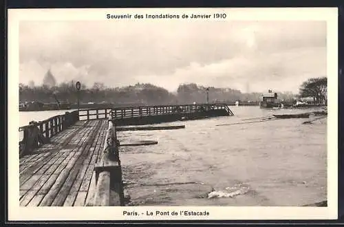 AK Paris, Inondations de 1910 au Pont de l`Estacade
