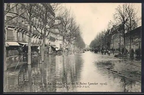 AK Paris, La Grande Crue de la Seine (janvier 1910)