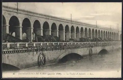 AK Paris, Inondations de 1910, La Voie de Auteuil
