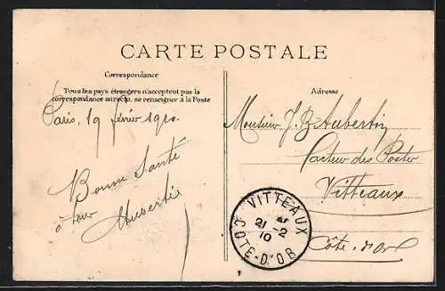 AK Paris, Crue de la Seine 1910, Rue de Seine inondée avec passants et barques