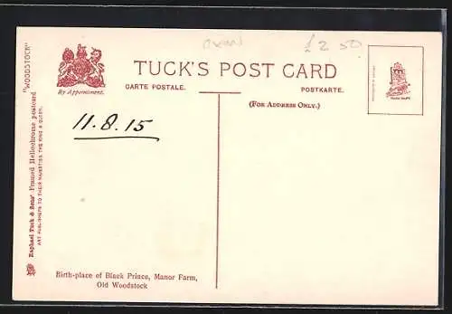 AK Woodstock, Birth-place of Black Prince, Manor Farm