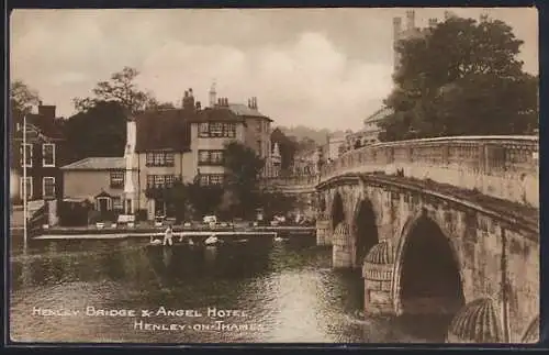 AK Henley-on-Thames, Henley Bridge & Angel Hotel