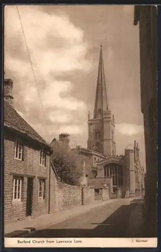 AK Burford, Church from Lawrence Lane