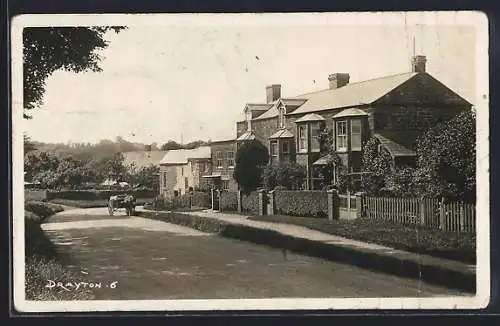 AK Drayton, Street scene in front of an old stone house