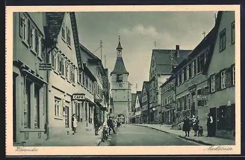 AK Winnenden, Partie in der Marktstrasse