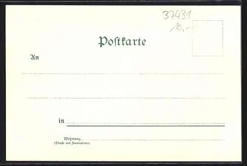 Lithographie Lauterberg im Harz, Partie aus dem Kurpark, Hirsch zur Brunftzeit im Oderthal, Totalansicht