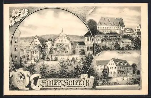 AK Stetten i. R., Ansichten vom Schloss