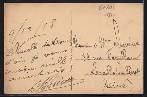 AK Ramsen, Neue kath. Kirche, Kriegerdenkmal, Rathaus, Ferienheim