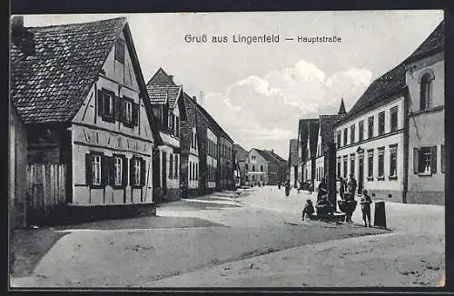 AK Lingenfeld, Blick in die Hauptstrasse