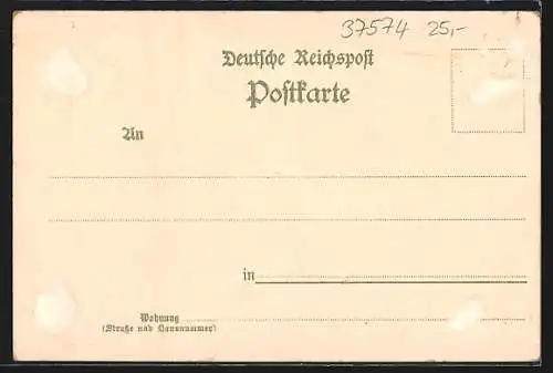 Lithographie Kreiensen, Gasthaus z. weissen Ross, Inh. Friedrich Weiberg, Hotel Maigatter, Bahnhof und Geschäft von Fr.