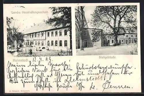 AK Helmstedt, Landw. Haushaltungsschule mit Stallgebäude