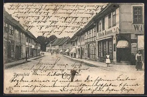 AK Dransfeld, Geschäft von Wilhelm Brauns, Untere Langerstrasse
