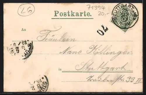 AK Rommelshausen, Strassenpartie an Kirche und Rathaus