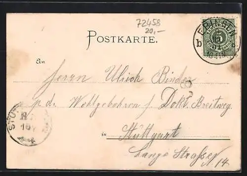 AK Pfeffingen / Ebingen, Gasthaus zum Adler, Kirche und Totalansicht