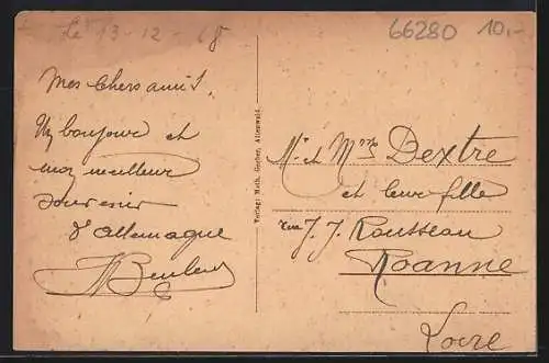 AK Altenwald /Saar, Strassenpartie mit Blick zur Kirche