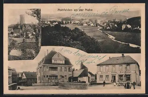 AK Nohfelden a. d. Nahe, Gasthaus Karl Kraemer, Ortspartie