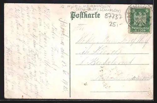 AK Reichau, Gasthaus zum weissen Ross, Bes. G. Schmid, Ortsansicht mit Landstrasse