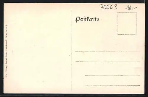 AK Vaihingen a. F., Postgebäude und Bahnhofs-Restaurant