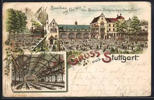 Lithographie Stuttgart, Restaurant Brauerei Dinkelacker