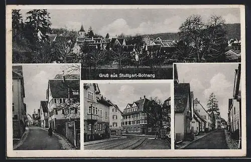 AK Stuttgart-Botnang, Strassenpartien mit Geschäft, Teilansicht