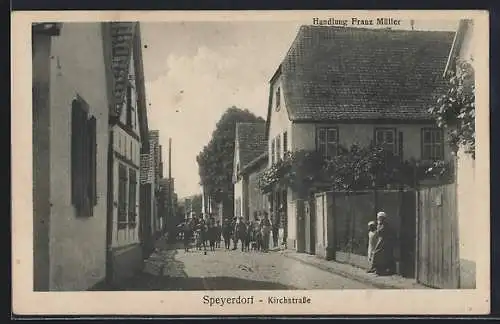AK Speyerdorf, Handlung von Franz Müller in der Kirchstrasse