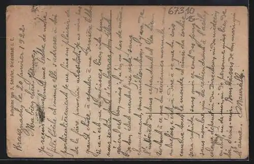 AK Hettenhain i. Taunus, Colonialwarenhandlung von Christian Schiebel, Totalansicht