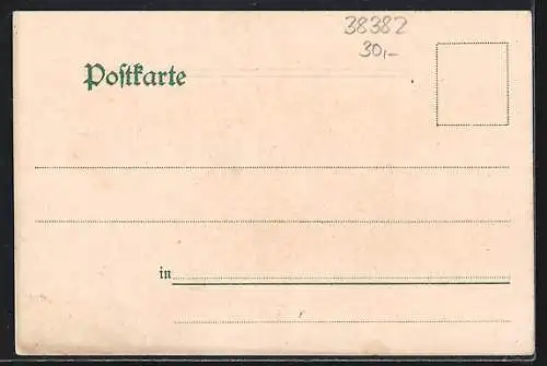 Lithographie Beierstedt, Gasthof von W. Schliephake, Vasel`s Garten, F. Siemann`s Gehöft