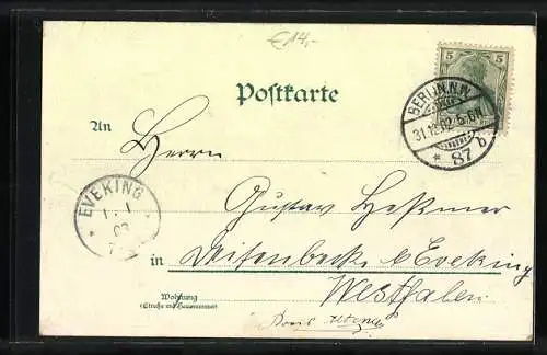 Lithographie Berlin-Wedding, Ev. Johannesstift, Kirche, Denkmal