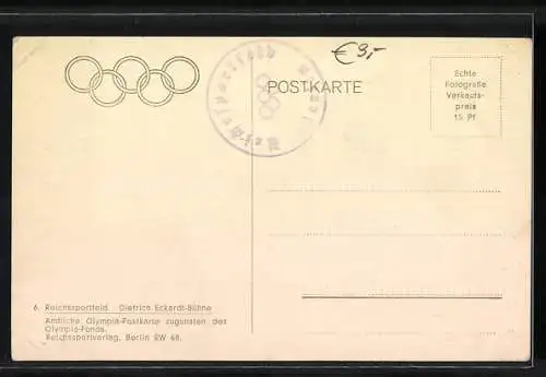 AK Berlin, Reichssportfeld, Dietrich-Eckardt-Bühne, Olympia